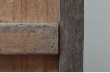 アンティーク建具　細かな桟が魅力的な格子蔵戸1枚(玄関戸、格子戸、引き戸)(R-079857)