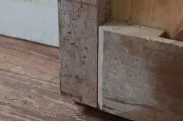 アンティーク建具　細かな桟が魅力的な格子蔵戸1枚(玄関戸、格子戸、引き戸)(R-079857)