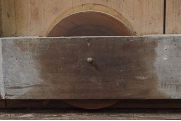 アンティーク建具　細かな桟が魅力的な格子蔵戸1枚(玄関戸、格子戸、引き戸)(R-079857)