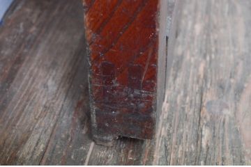 アンティーク建具　総欅(ケヤキ)材　時代の流れを感じさせる升目(マス目)格子蔵戸1枚(きつね格子、狐格子、引き戸、玄関戸、格子戸)(R-079859)