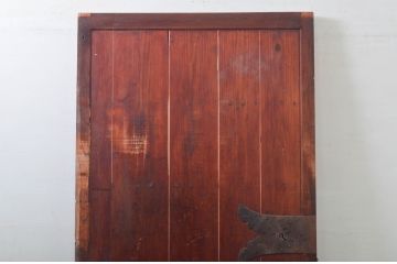 アンティーク建具　欅(ケヤキ)材・檜(ヒノキ)材　時を経た風合いが楽しめる蔵戸1枚(引き戸、玄関戸)(R-079860)