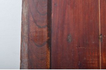 アンティーク建具　欅(ケヤキ)材・檜(ヒノキ)材　時を経た風合いが楽しめる蔵戸1枚(引き戸、玄関戸)(R-079860)