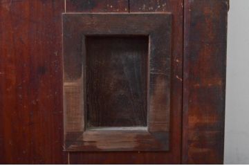 アンティーク建具　欅(ケヤキ)材・檜(ヒノキ)材　時を経た風合いが楽しめる蔵戸1枚(引き戸、玄関戸)(R-079860)