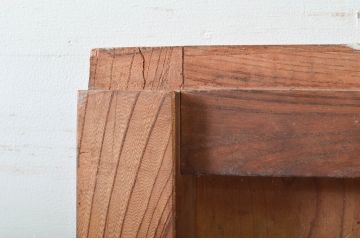 アンティーク建具　欅(ケヤキ)材・檜(ヒノキ)材　時を経た風合いが楽しめる蔵戸1枚(引き戸、玄関戸)(R-079860)