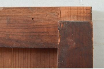 アンティーク建具　欅(ケヤキ)材・檜(ヒノキ)材　時を経た風合いが楽しめる蔵戸1枚(引き戸、玄関戸)(R-079860)