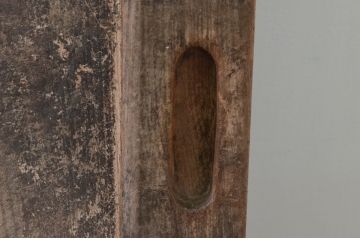 アンティーク建具　大振り!!　欅(ケヤキ)材　味わい深い木の風合いが魅力的な蔵戸1枚(引き戸、玄関戸)(R-079862)