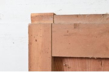アンティーク建具　大振り!!　欅(ケヤキ)材　味わい深い木の風合いが魅力的な蔵戸1枚(引き戸、玄関戸)(R-079862)