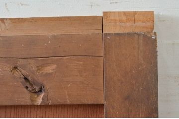 アンティーク建具　大振り!!　欅(ケヤキ)材　味わい深い木の風合いが魅力的な蔵戸1枚(引き戸、玄関戸)(R-079862)