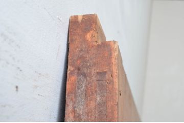 アンティーク建具　大振り!!　欅(ケヤキ)材　味わい深い木の風合いが魅力的な蔵戸1枚(引き戸、玄関戸)(R-079862)