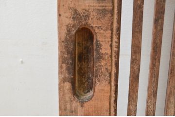 アンティーク建具　大振り!!　和の空間を高める格子蔵戸1枚(格子戸、引き戸、玄関戸)(R-079863)