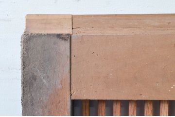 アンティーク建具　大振り!!　和の空間を高める格子蔵戸1枚(格子戸、引き戸、玄関戸)(R-079863)