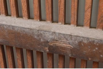 アンティーク建具　大振り!!　和の空間を高める格子蔵戸1枚(格子戸、引き戸、玄関戸)(R-079863)