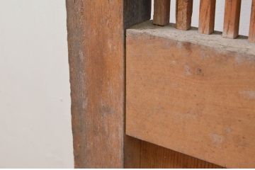 アンティーク建具　大振り!!　和の空間を高める格子蔵戸1枚(格子戸、引き戸、玄関戸)(R-079863)