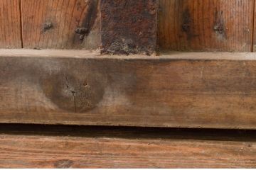 アンティーク建具　大振り!!　和の空間を高める格子蔵戸1枚(格子戸、引き戸、玄関戸)(R-079863)