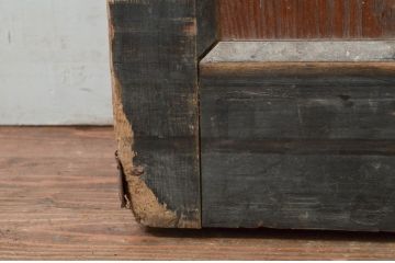 アンティーク建具　大振り!!　栗材・檜(ヒノキ)材　堂々とした佇まいが存在感を放つ蔵戸1枚(引き戸、玄関戸)(R-079864)