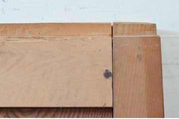 アンティーク建具　大振り!!　栗材・檜(ヒノキ)材　堂々とした佇まいが存在感を放つ蔵戸1枚(引き戸、玄関戸)(R-079864)
