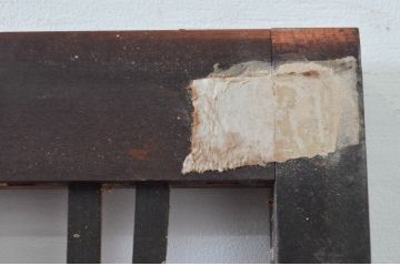アンティーク建具　ペイント仕上げ限定　和の空間を高める幅広格子戸2枚セット(引き戸、障子戸)(R-079867)