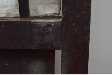 アンティーク建具　ペイント仕上げ限定　和の空間を高める幅広格子戸2枚セット(引き戸、障子戸)(R-079867)