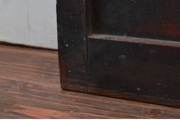 アンティーク建具　ペイント仕上げ限定　和の空間を高める幅広格子戸2枚セット(引き戸、障子戸)(R-079867)