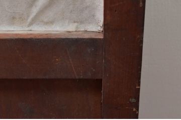 アンティーク建具　ペイント仕上げ限定　和の空間を高める幅広格子戸2枚セット(引き戸、障子戸)(R-079867)