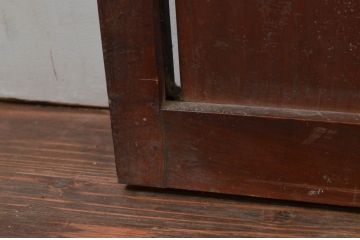 アンティーク建具　ペイント仕上げ限定　和の空間を高める幅広格子戸2枚セット(引き戸、障子戸)(R-079867)