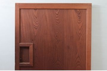 アンティーク建具　美しい総欅(ケヤキ)材の蔵戸1枚(引き戸、玄関戸)(R-079868)