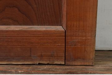 アンティーク建具　美しい総欅(ケヤキ)材の蔵戸1枚(引き戸、玄関戸)(R-079868)