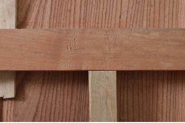 アンティーク建具　美しい総欅(ケヤキ)材の蔵戸1枚(引き戸、玄関戸)(R-079868)