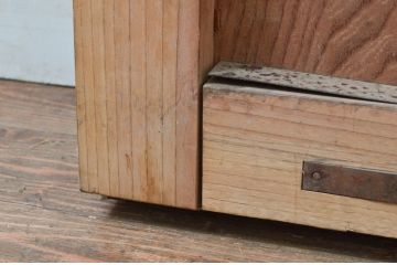 アンティーク建具　美しい総欅(ケヤキ)材の蔵戸1枚(引き戸、玄関戸)(R-079868)