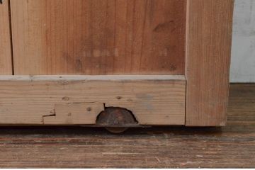 アンティーク建具　和の雰囲気を高める障子蔵戸1枚(引き戸、障子戸、玄関戸)(R-079869)