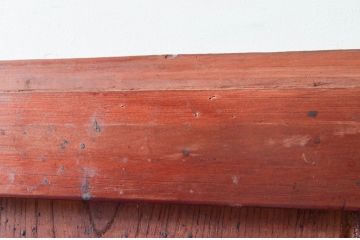 アンティーク建具　欅(ケヤキ)材　味わい深い木の風合いが魅力的な蔵戸1枚(引き戸、玄関戸)(R-079870)
