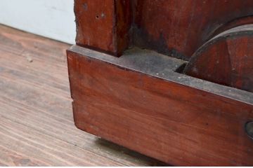 アンティーク建具　欅(ケヤキ)材　味わい深い木の風合いが魅力的な蔵戸1枚(引き戸、玄関戸)(R-079870)