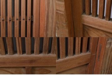 アンティーク建具　和の風情を醸し出すくぐり戸(蔵戸、玄関戸、格子戸、引き戸)(R-079871)