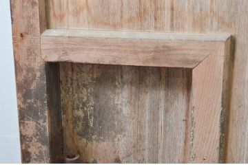 アンティーク建具　珍しい桐材の蔵戸1枚(玄関戸、引き戸)(R-079872)