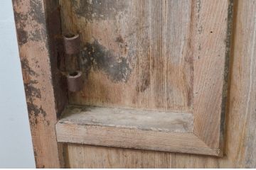 アンティーク建具　珍しい桐材の蔵戸1枚(玄関戸、引き戸)(R-079872)