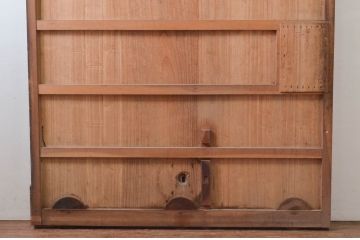 アンティーク建具　珍しい桐材の蔵戸1枚(玄関戸、引き戸)(R-079872)