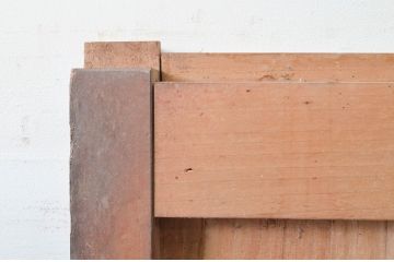 アンティーク建具　珍しい桐材の蔵戸1枚(玄関戸、引き戸)(R-079872)