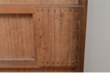 アンティーク建具　珍しい桐材の蔵戸1枚(玄関戸、引き戸)(R-079872)
