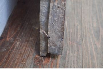 アンティーク建具　珍しい桐材の蔵戸1枚(玄関戸、引き戸)(R-079872)