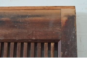 アンティーク建具　堂々とした佇まいが存在感を放つ格子蔵戸1枚(格子戸、引き戸、玄関戸)(R-079873)