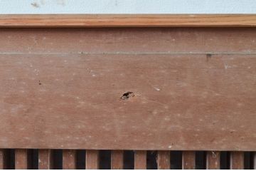アンティーク建具　堂々とした佇まいが存在感を放つ格子蔵戸1枚(格子戸、引き戸、玄関戸)(R-079873)
