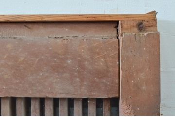 アンティーク建具　堂々とした佇まいが存在感を放つ格子蔵戸1枚(格子戸、引き戸、玄関戸)(R-079873)