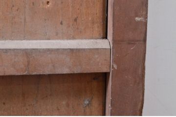 アンティーク建具　堂々とした佇まいが存在感を放つ格子蔵戸1枚(格子戸、引き戸、玄関戸)(R-079873)