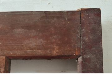アンティーク建具　和の貫禄を漂わせる升目(マス目)格子蔵戸1枚(きつね格子、狐格子、引き戸、玄関戸、格子戸)(R-079874)