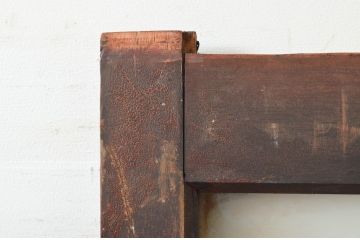 アンティーク建具　落ち着いた和の雰囲気におすすめなガラス入り升目(マス目)格子蔵戸1枚(きつね格子、狐格子、玄関戸、格子戸、ガラス戸、引き戸)(R-079876)