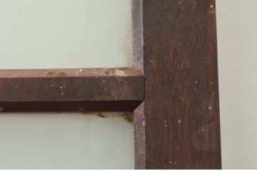 アンティーク建具　落ち着いた和の雰囲気におすすめなガラス入り升目(マス目)格子蔵戸1枚(きつね格子、狐格子、玄関戸、格子戸、ガラス戸、引き戸)(R-079876)