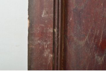 アンティーク建具　欅(ケヤキ)材　時を経た風合いが楽しめる蔵戸1枚(引き戸、玄関戸)(R-079877)