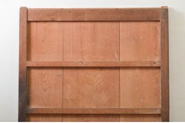 アンティーク建具　欅(ケヤキ)材　時を経た風合いが楽しめる蔵戸1枚(引き戸、玄関戸)(R-079877)