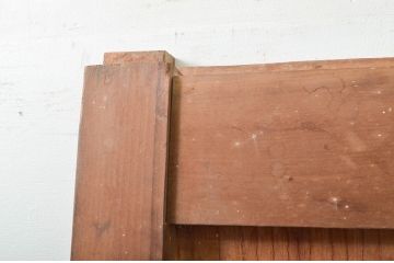 アンティーク建具　欅(ケヤキ)材　時を経た風合いが楽しめる蔵戸1枚(引き戸、玄関戸)(R-079877)