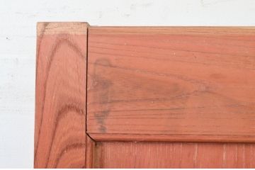 アンティーク建具　総欅(ケヤキ)材　味わい深い木の風合いが魅力的な蔵戸1枚(引き戸、玄関戸)(R-079883)